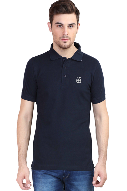 Solid Polo Neck Pure Cotton T-Shirt