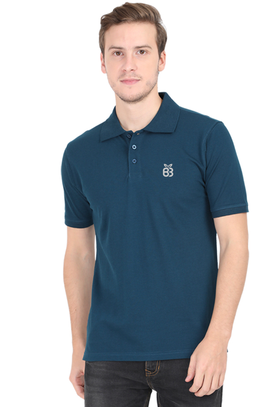 Solid Polo Neck Pure Cotton T-Shirt